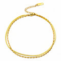 Bracelet, 18K Gold Plated Steel