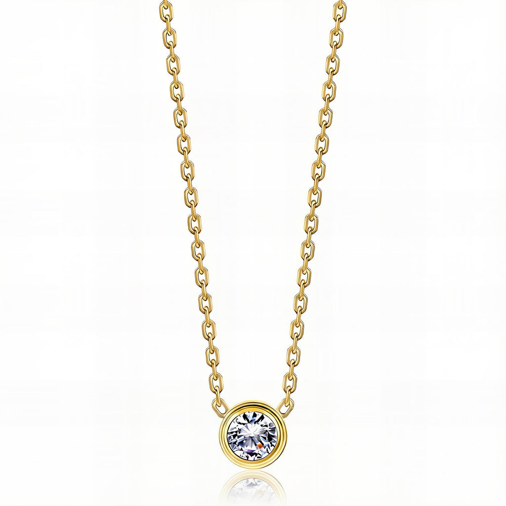 Necklace, 18K Gold Plated Steel