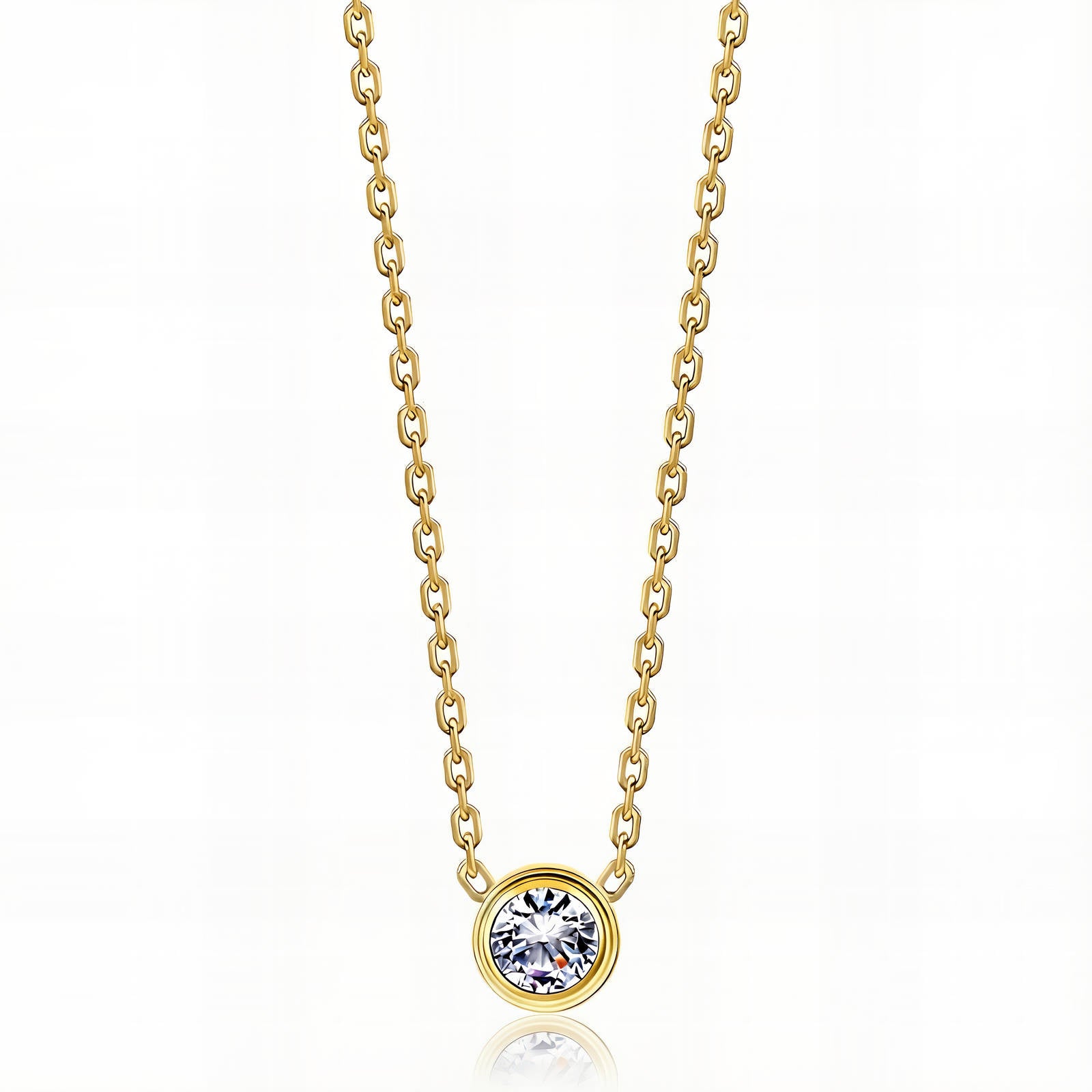 Necklace, 18K Gold Plated Steel