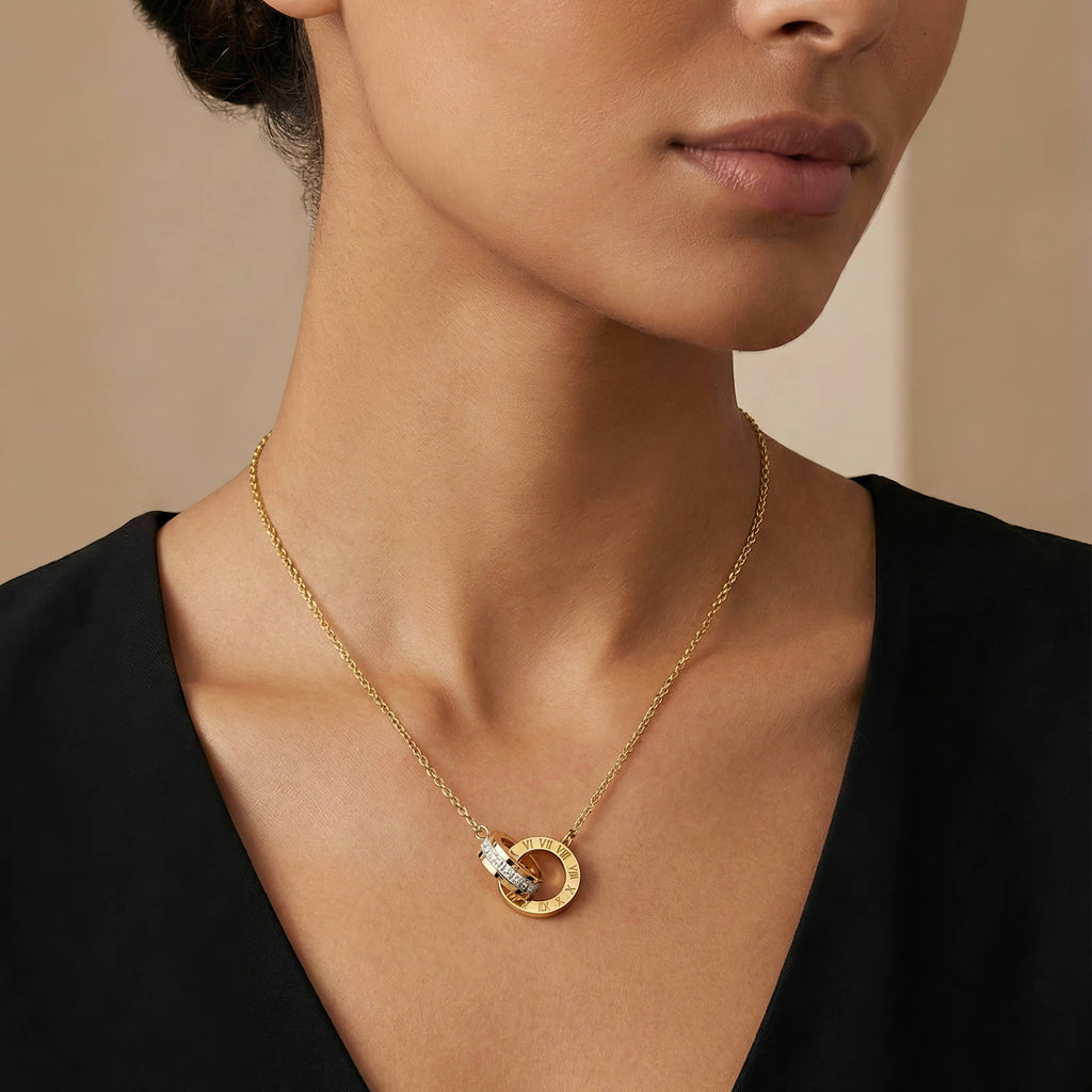 Necklace, 18K Gold Plated Steel