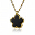 Flower Necklace, 18K Gold Plated Steel