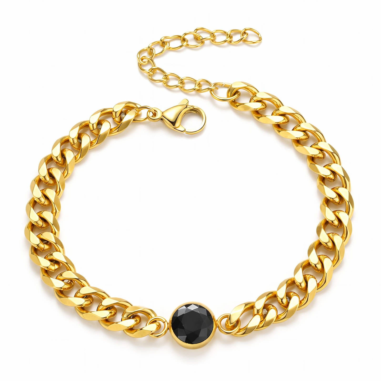 Bracelet, 18K Gold Plated Steel