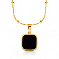Necklace, 18K Gold Plated Steel