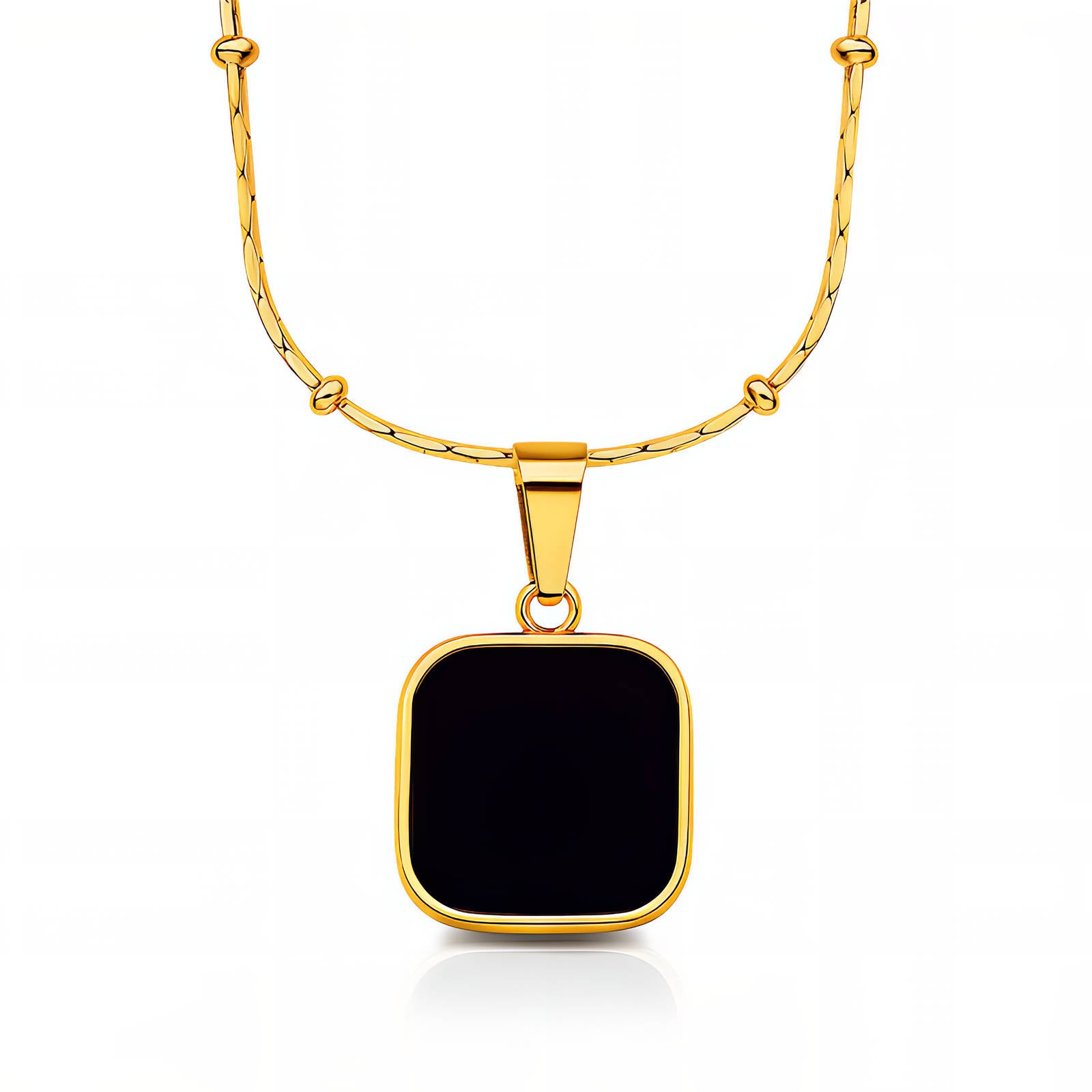 Necklace, 18K Gold Plated Steel