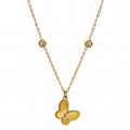 Butterfly Necklace, 18K Gold Plated Steel