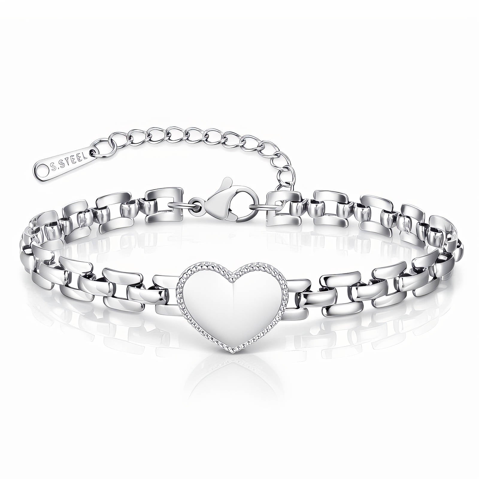 Heart Bracelet, Stainless Steel