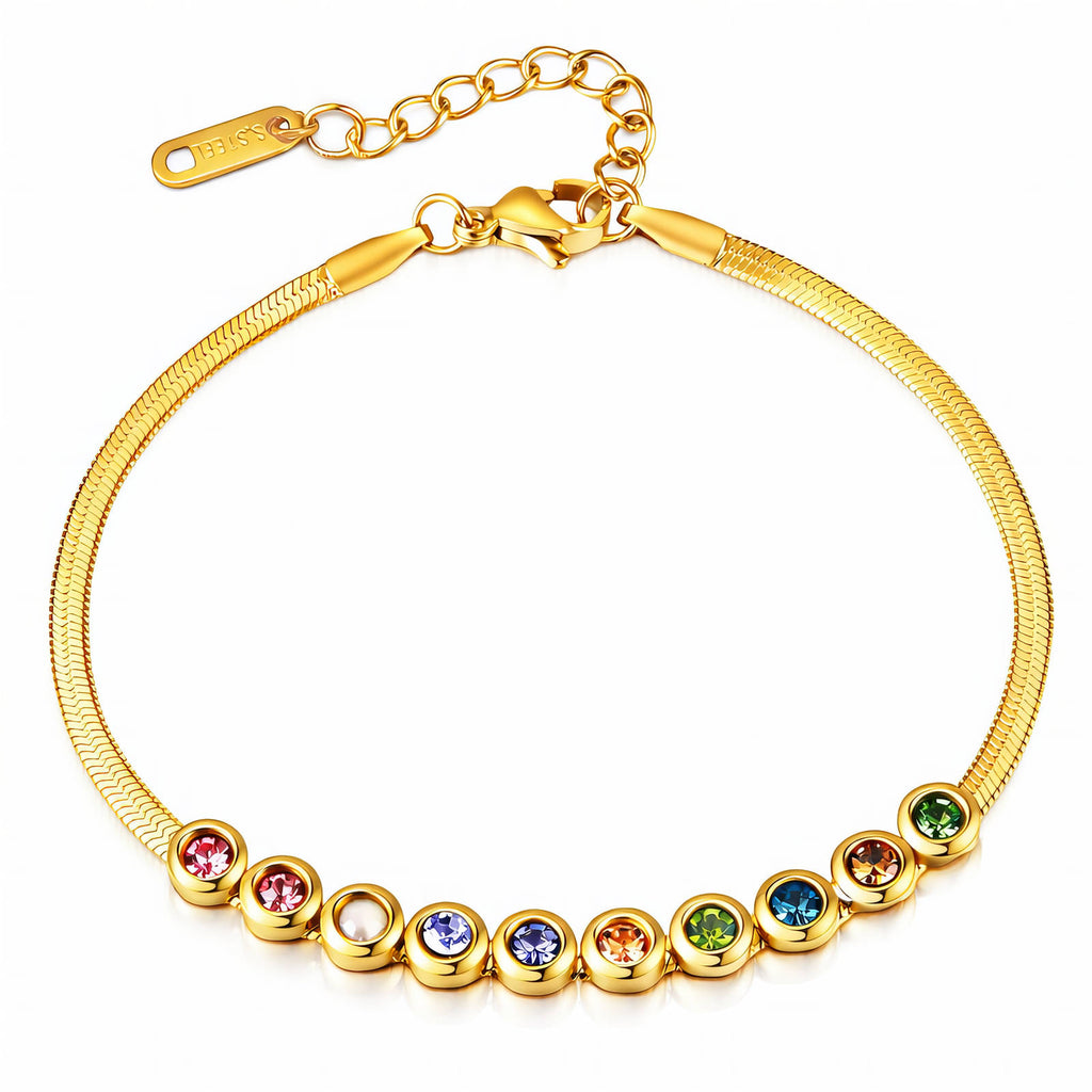 Bracelet, 18K Gold Plated Steel