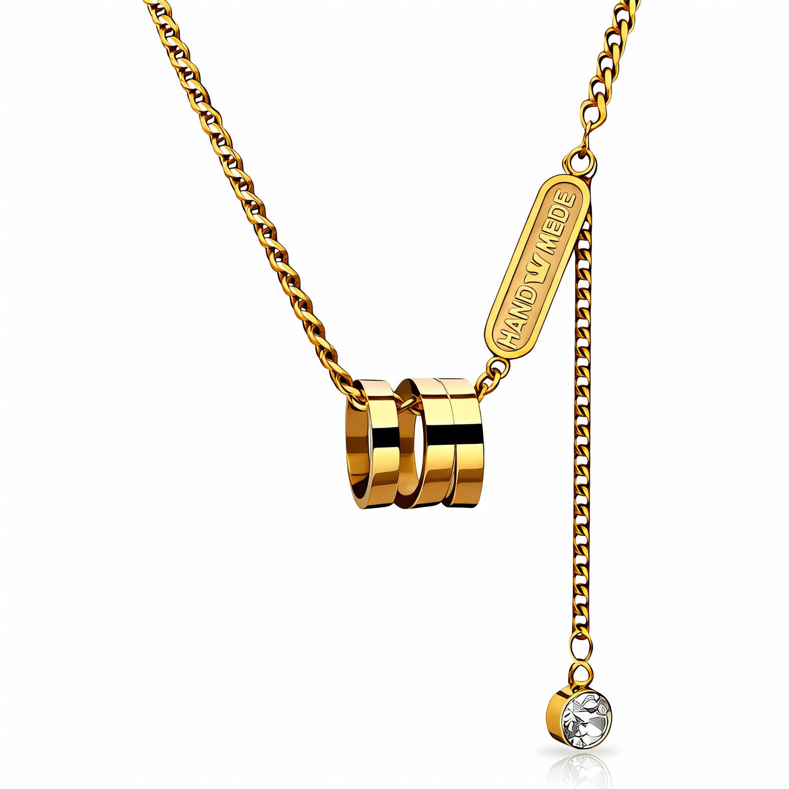 Necklace, 18K Gold Plated Steel