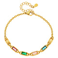 Bracelet, 18K Gold Plated Steel