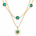 Sun Necklace, 18K Gold Plated Steel
